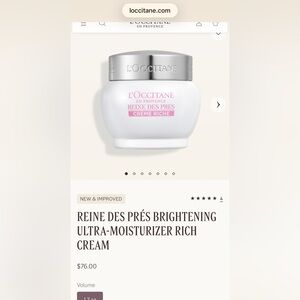 L'OCCITANE Reine des Prés Brightening Cream - White and Pink

NEVER OPENED